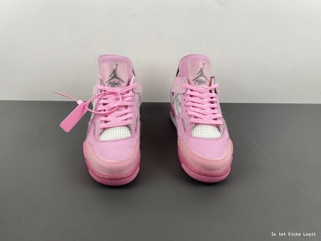 X 4 JORDAN OFF-WHITE PINK 0726
